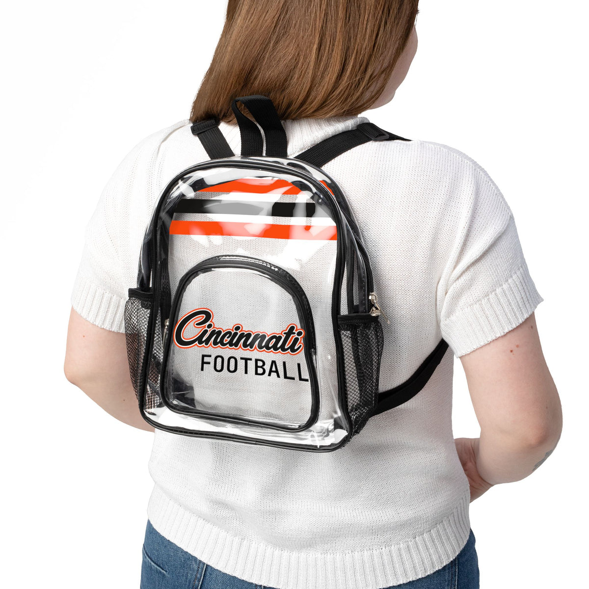 Clear Cincinnati Backpack | Customizable Stadium Bag