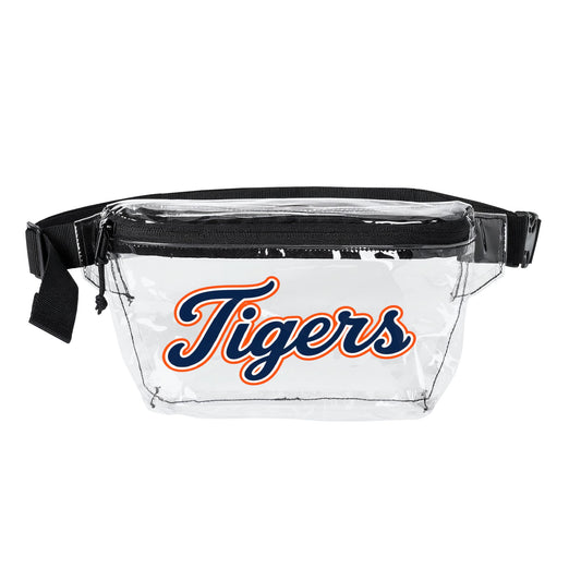 Tigers Clear Stadium Bag, Baseball Belt Bag, Transparent Fanny Pack
