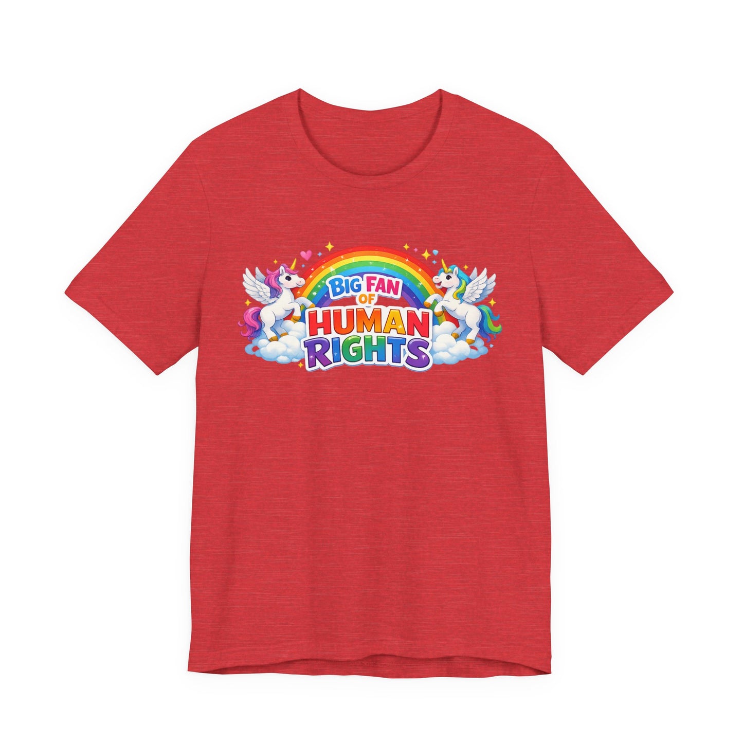 Big Fan of Human Rights T-Shirt, Rainbow Unicorns Humanity Shirt, Pride Shirt