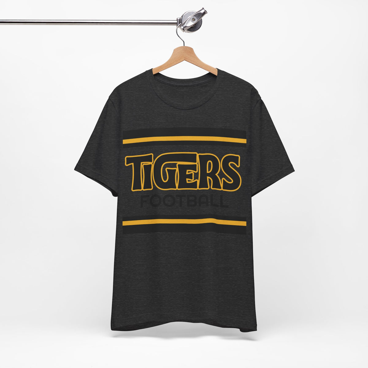 Retro Tigers Shirt, Black and Gold Tigers Shirt, Vintage Striped Tigers T-Shirt