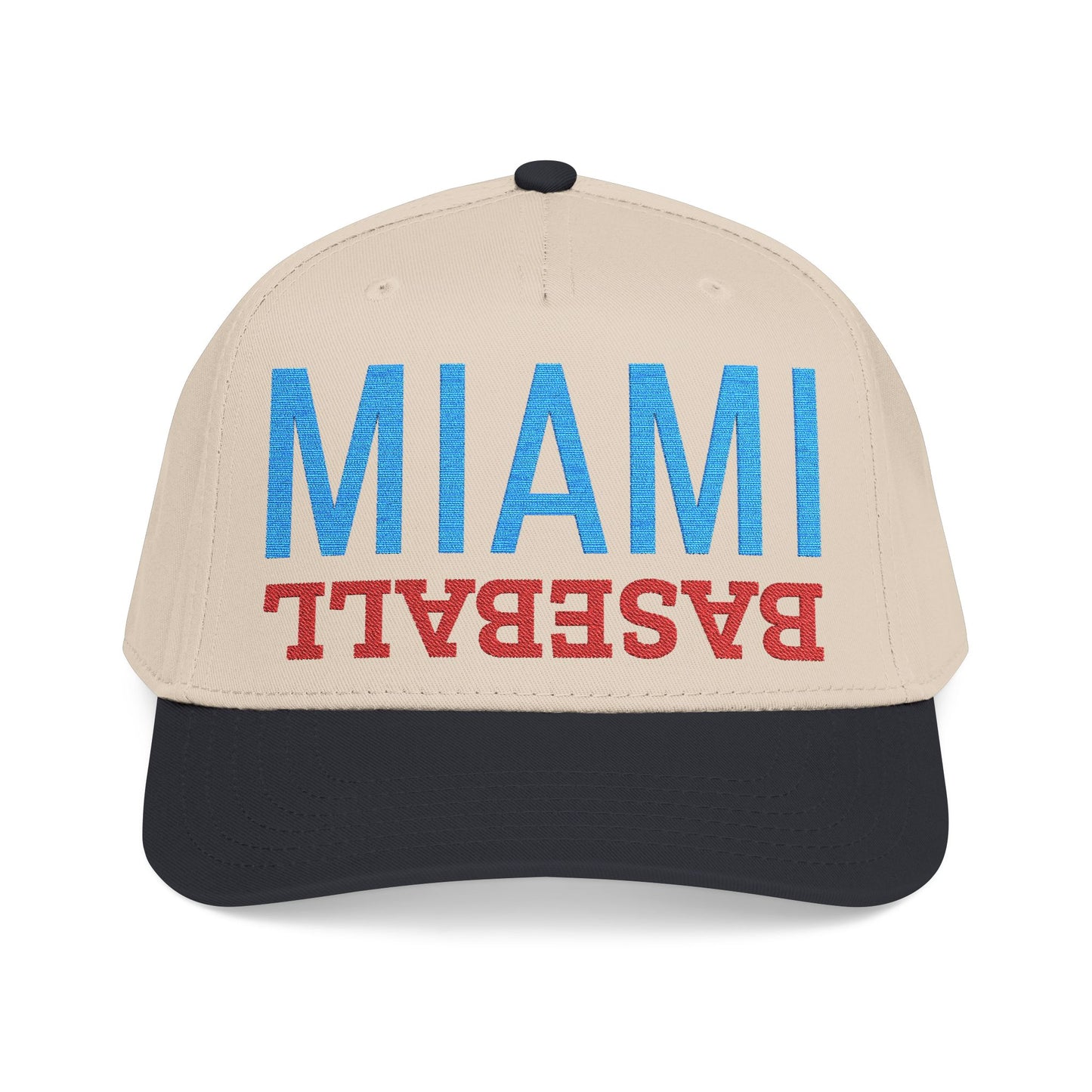 Embroidered Miami Baseball Hat, Mid Profile Baseball Cap, Sports Gifts