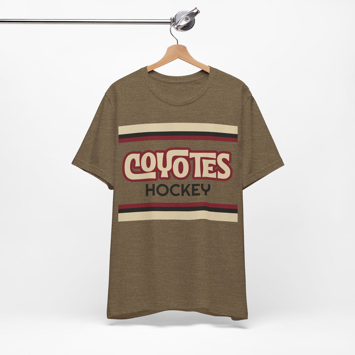 Retro Coyotes Shirt, Vintage Striped Coyotes Hockey T-Shirt