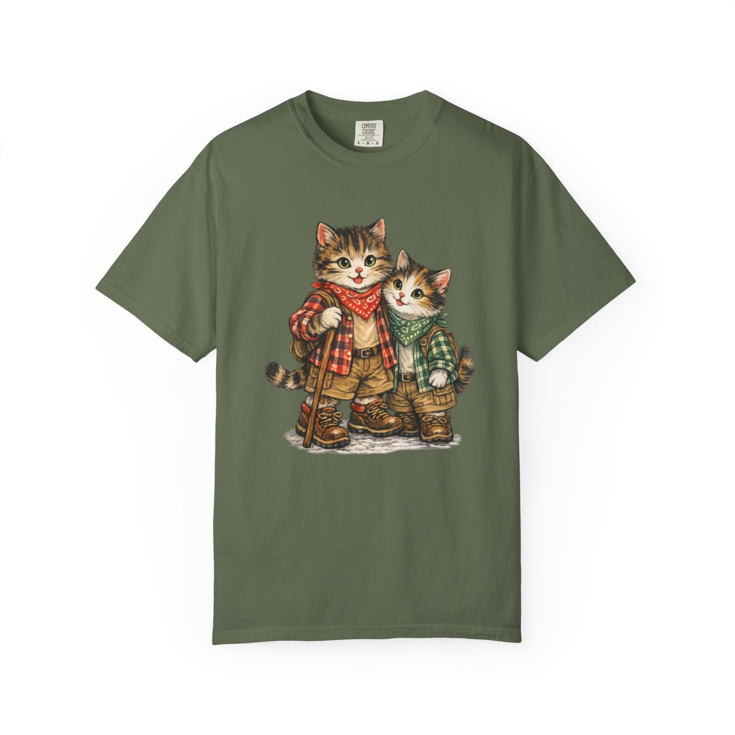 Camping Cats T-Shirt | Cute Cat Camping Design, Outdoorsy Feline Tee