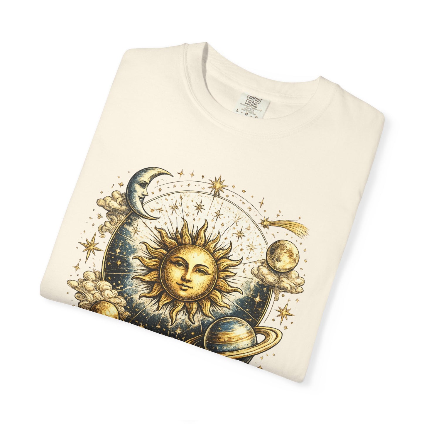 Celestial Sun and Moon Graphic Tee: Astrology Planet Shirt, Universe Shirt, Solar System Tee