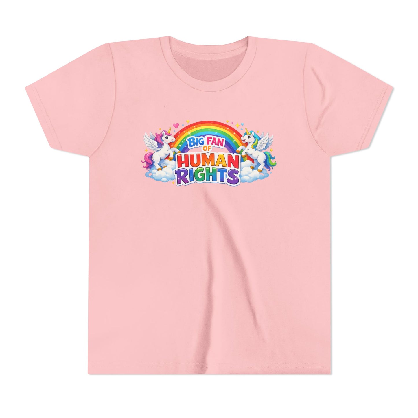 Big Fan of Human Rights T-Shirt, Kids Human Rights Shirt, Rainbow Unicorns Humanity Shirt