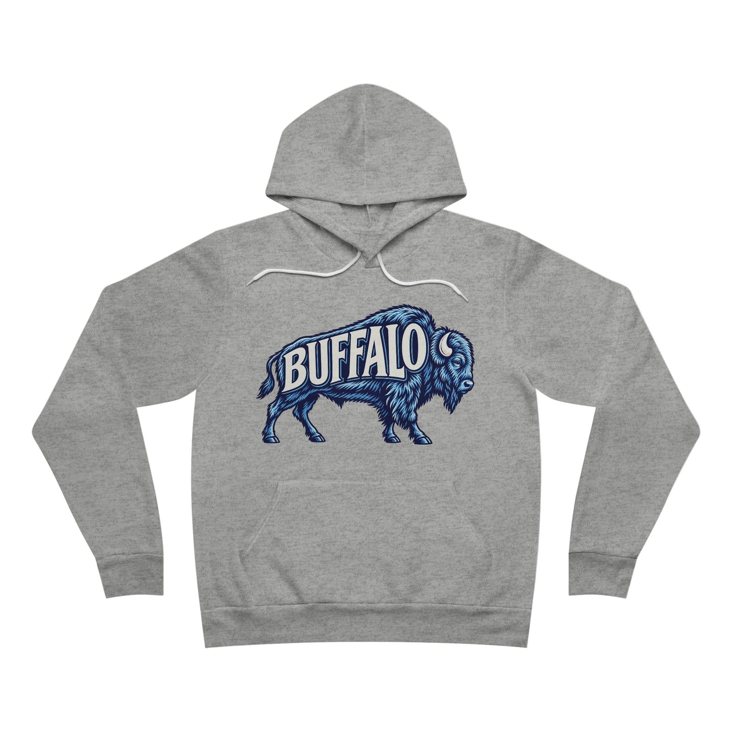 Buffalo Hoodie, Retro Bison Sweatshirt, Football Hoodie, Blue and Red Buffalo Hoodie