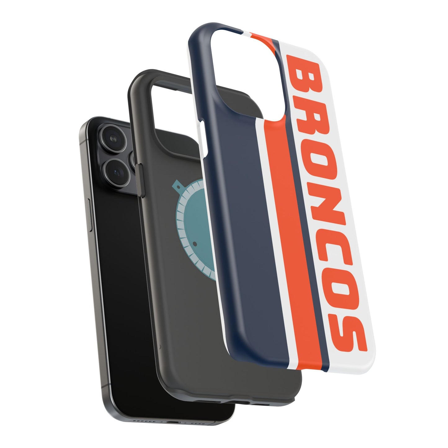 Broncos Phone Case, Magnetic Phone Case, Retro Phone Case, Baseball Case for iPhone or Samsung, Football Gifts