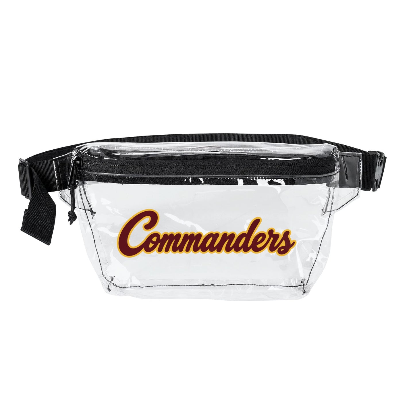 Commanders Clear Stadium Bag, Football Belt Bag, Transparent Fanny Pack