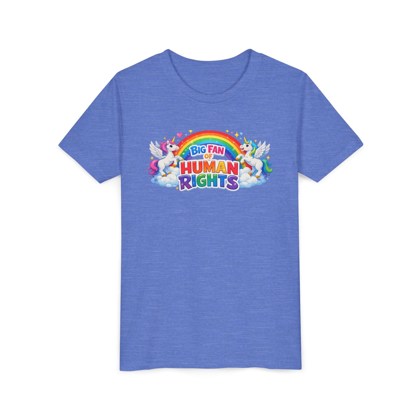 Big Fan of Human Rights T-Shirt, Kids Human Rights Shirt, Rainbow Unicorns Humanity Shirt