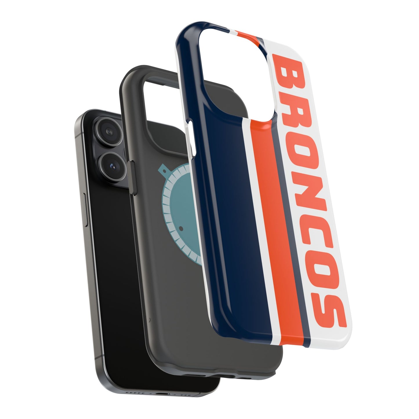 Broncos Phone Case, Magnetic Phone Case, Retro Phone Case, Baseball Case for iPhone or Samsung, Football Gifts
