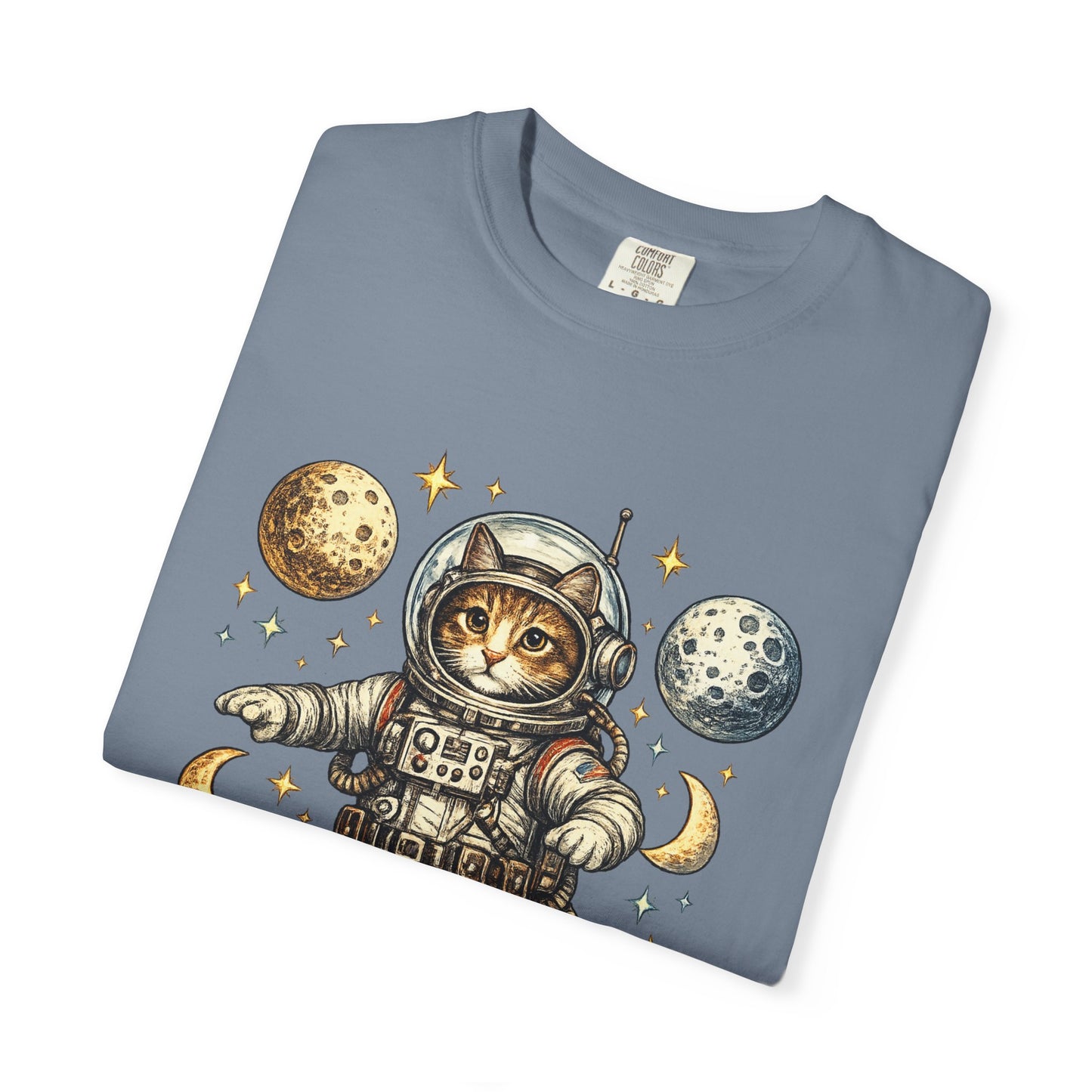 Astronaut Cat Tee | Space Kitty Illustration T-Shirt