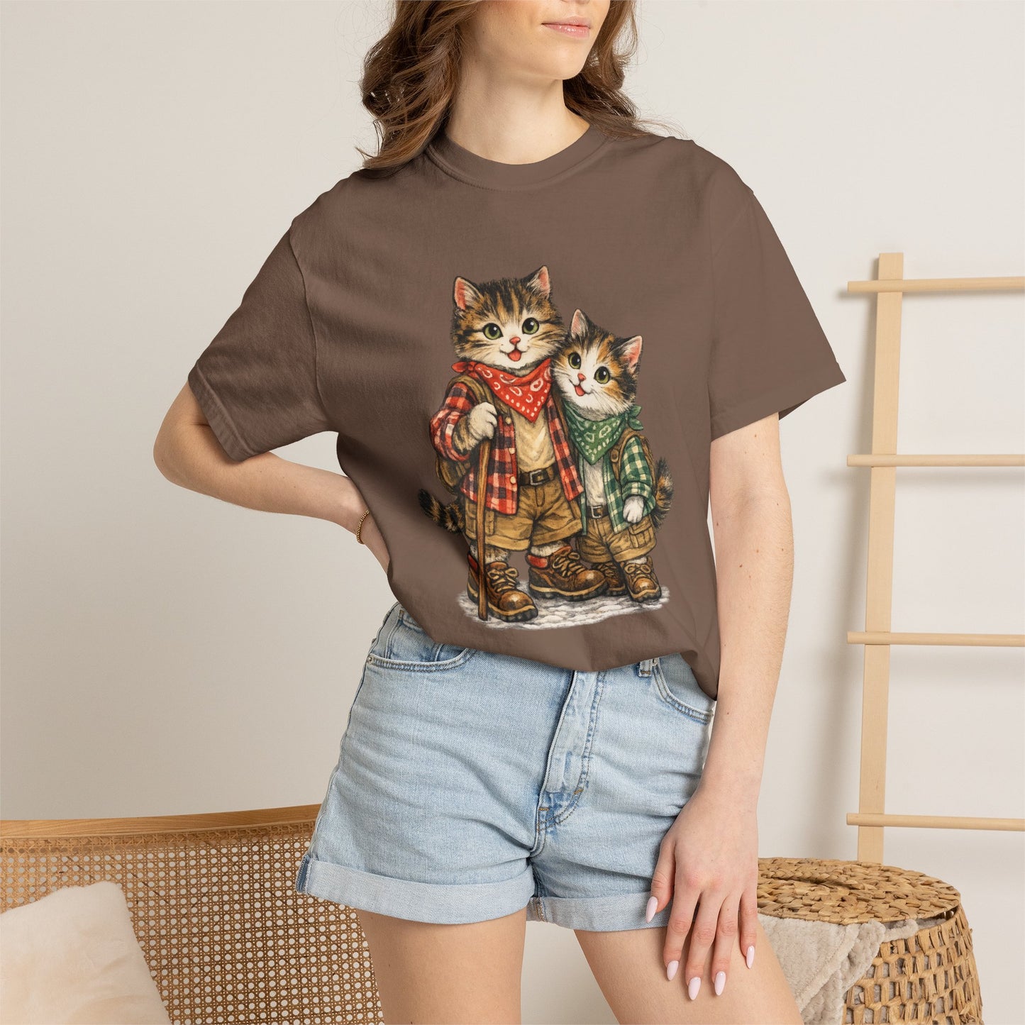 Camping Cats T-Shirt | Cute Cat Camping Design, Outdoorsy Feline Tee