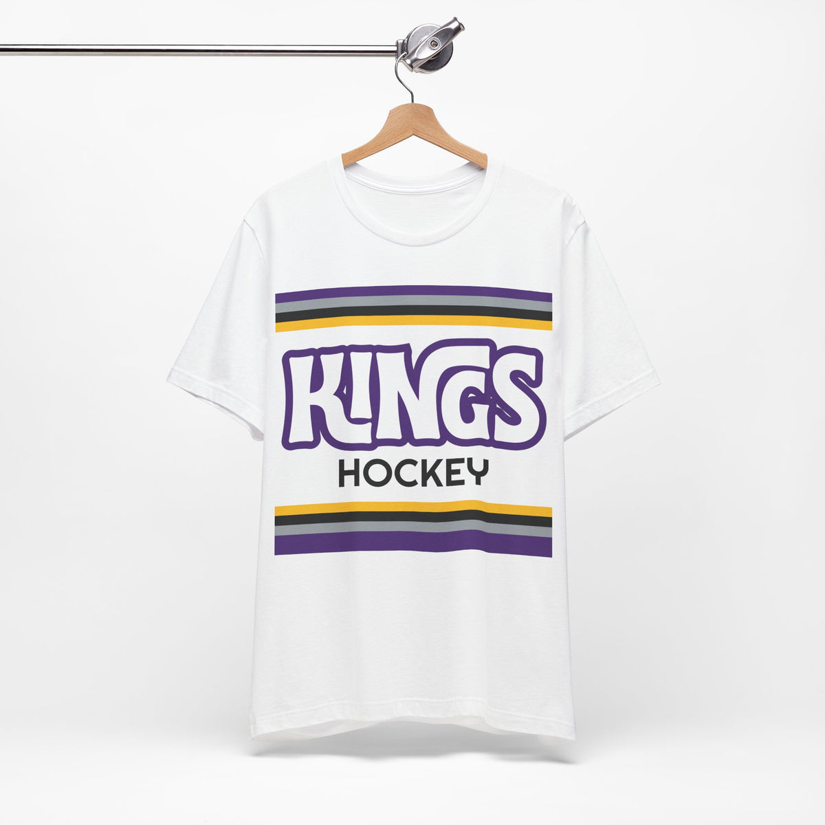 Retro Kings Shirt, Vintage Striped Kings Hockey T-Shirt