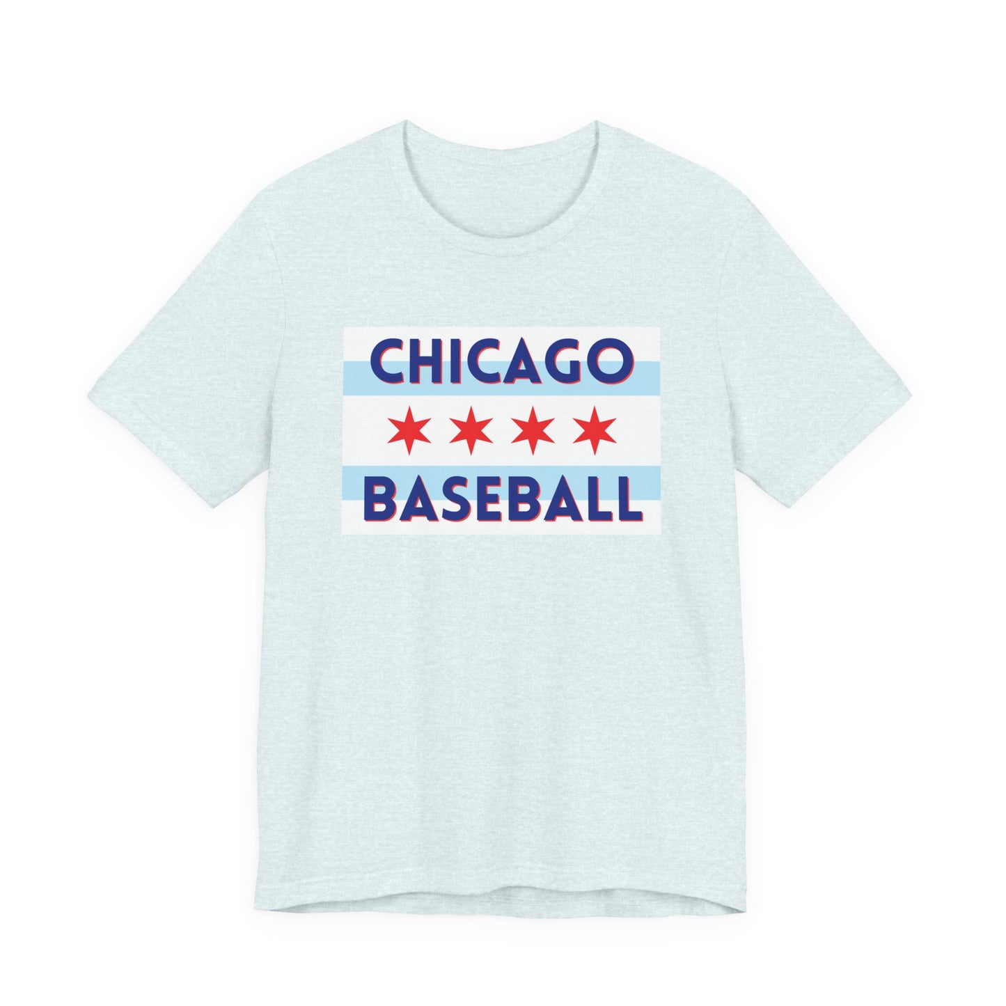 Chicago Baseball T-Shirt, Chicago Flag Tee