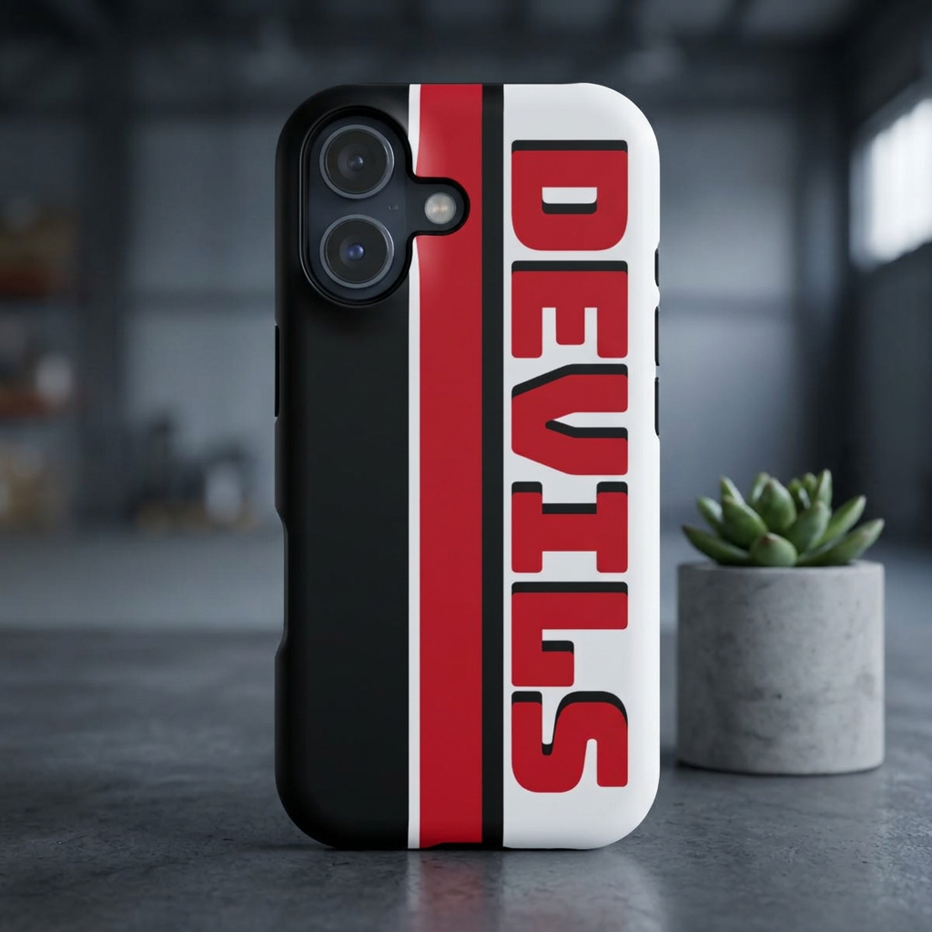 Devils Phone Case, Magnetic Phone Case, Retro Phone Case, Hockey Gifts