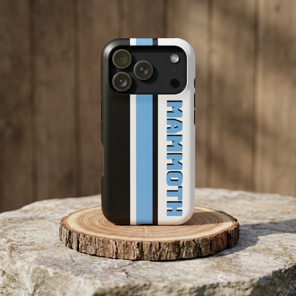 Mammoth Phone Case, Magnetic Phone Case, Retro Phone Case, Hockey Case for iPhone or Samsung, Hockey Gifts