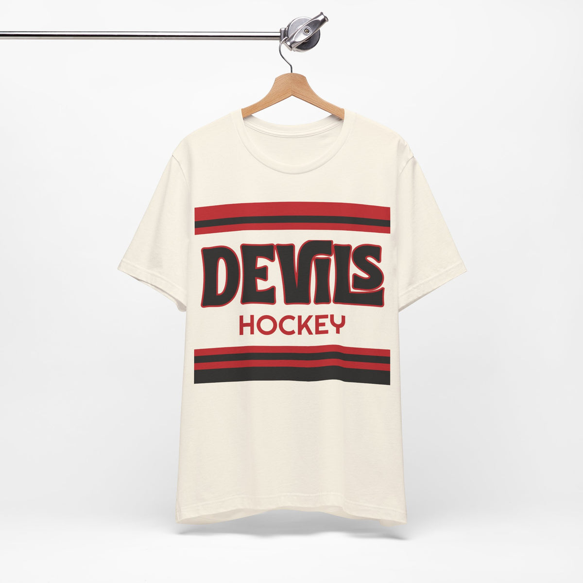 Retro Devils Shirt, Vintage Striped Devils Hockey T-Shirt