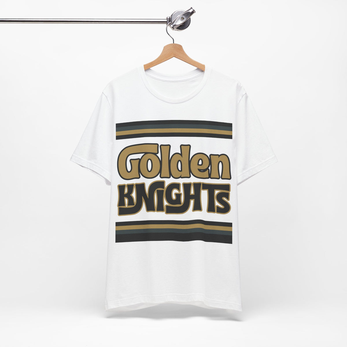 Retro Golden Knights Shirt, Vintage Striped Golden Knights Hockey T-Shirt