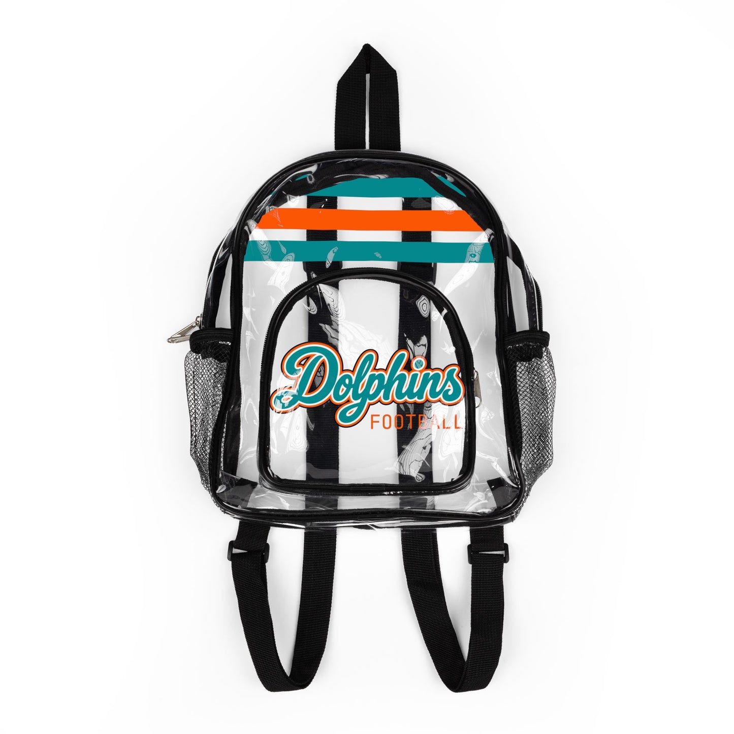 Dolphins Clear Backpack, Football Stadium Bag, Transparent Bag