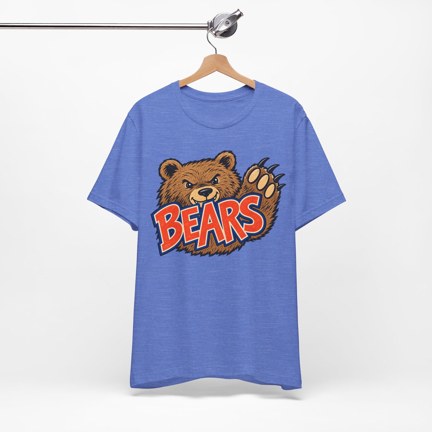 Bears Mascot T-Shirt, Sports Logo, Blue Orange Graphic Tee