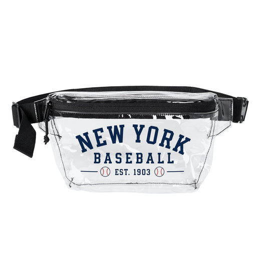 New York Clear Stadium Bag, Baseball Belt Bag, Transparent Fanny Pack