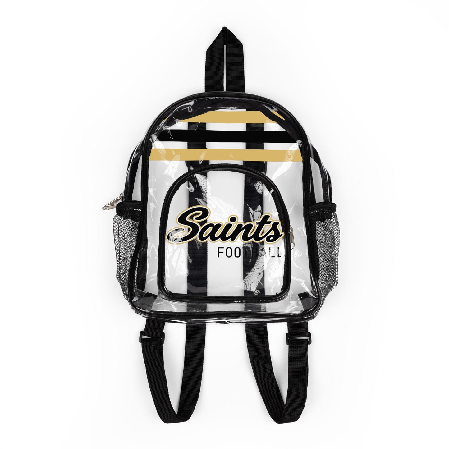 Saints Clear Backpack, Stadium Bag, Football Belt Bag, Transparent Fanny Pack