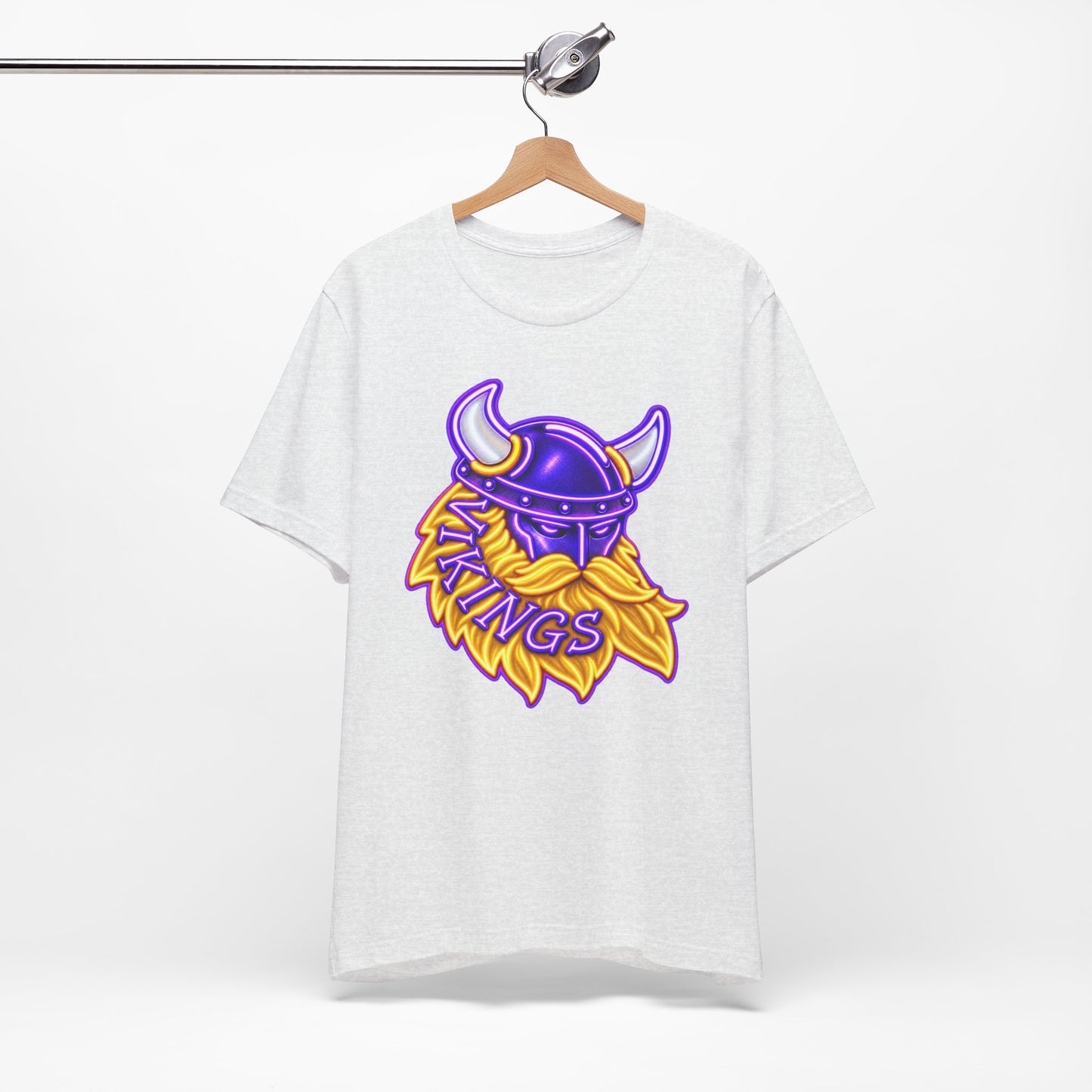Vikings Neon Sign T-Shirt, Retro Vikings Graphic Tee, Football Shirt
