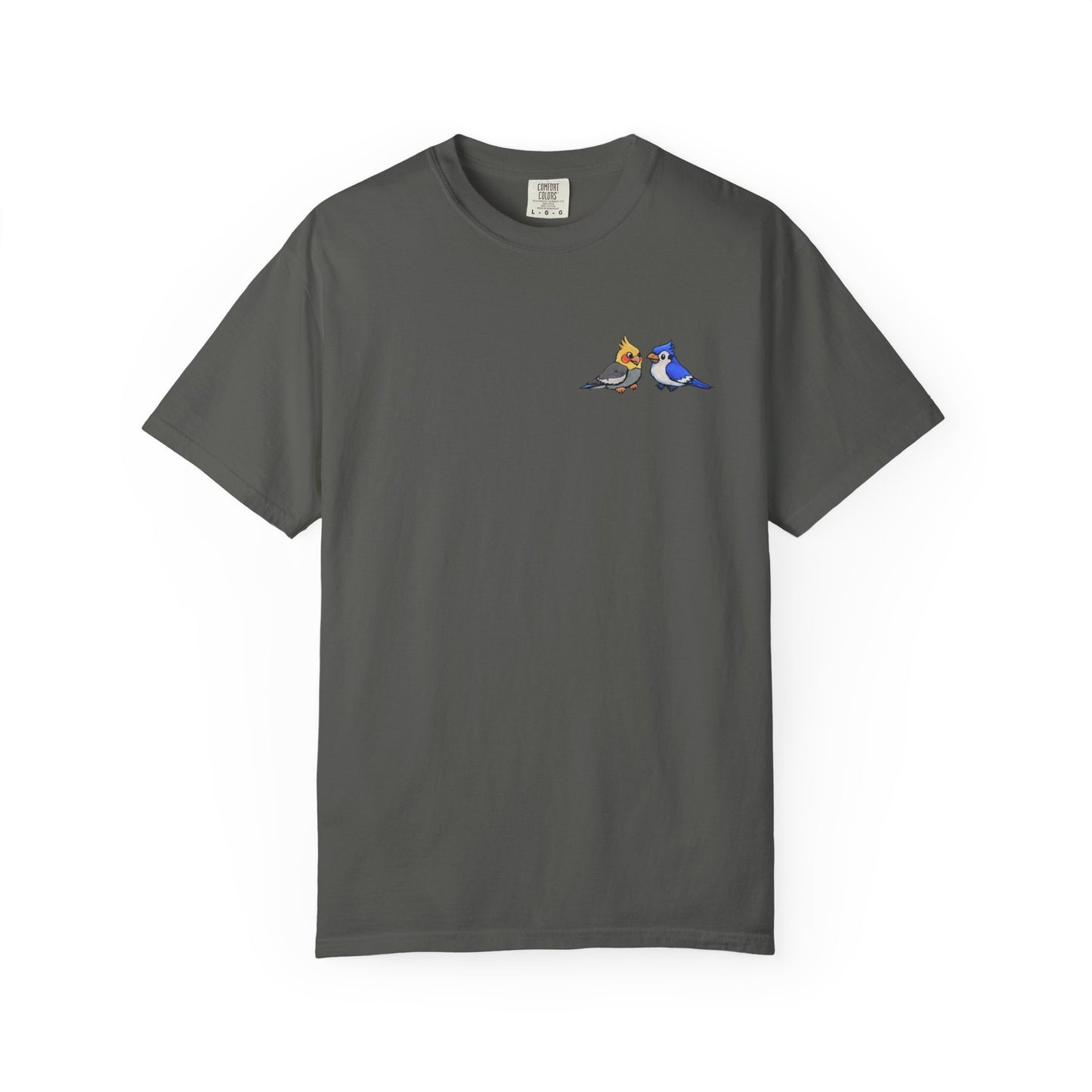 Buffalo and Birds T- Shirt: Bison Graphic Tee, Funny Graphic T-Shirt, Bird Shirt
