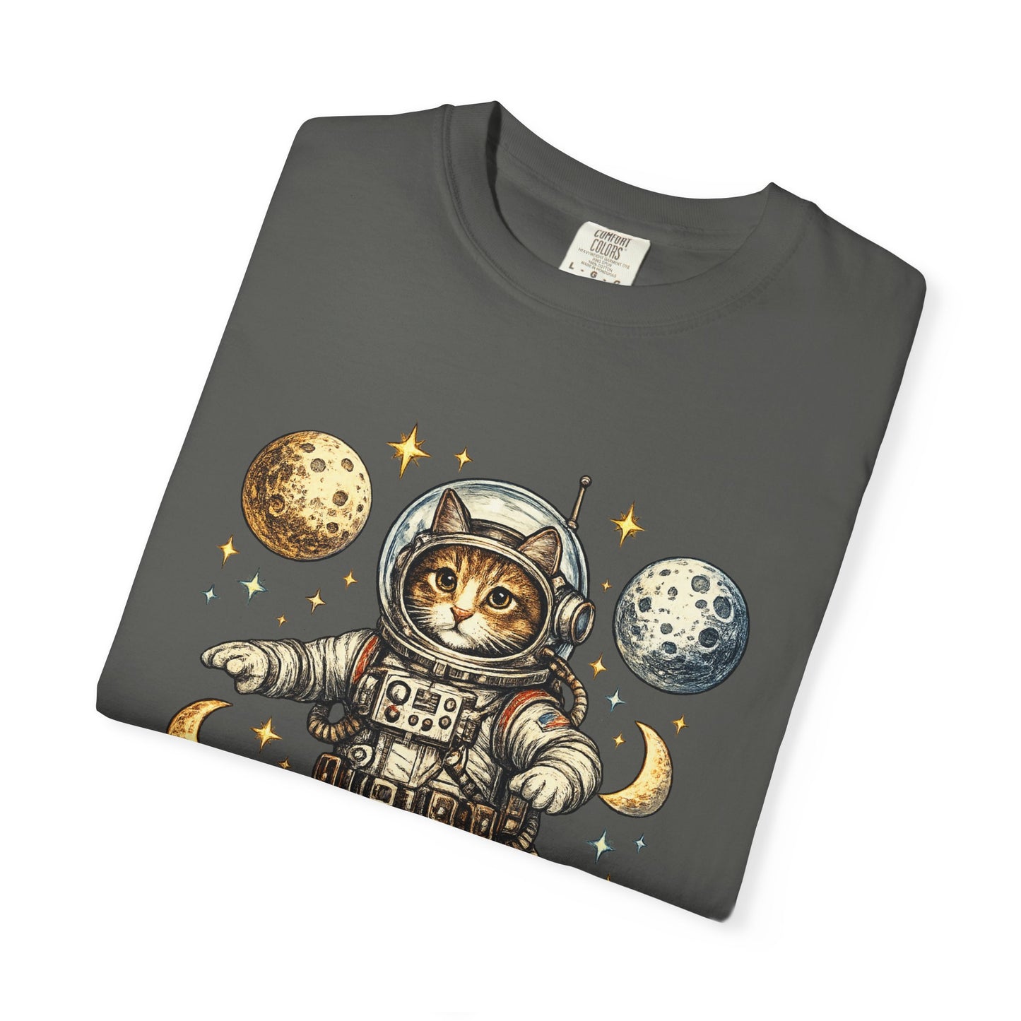 Astronaut Cat Tee | Space Kitty Illustration T-Shirt