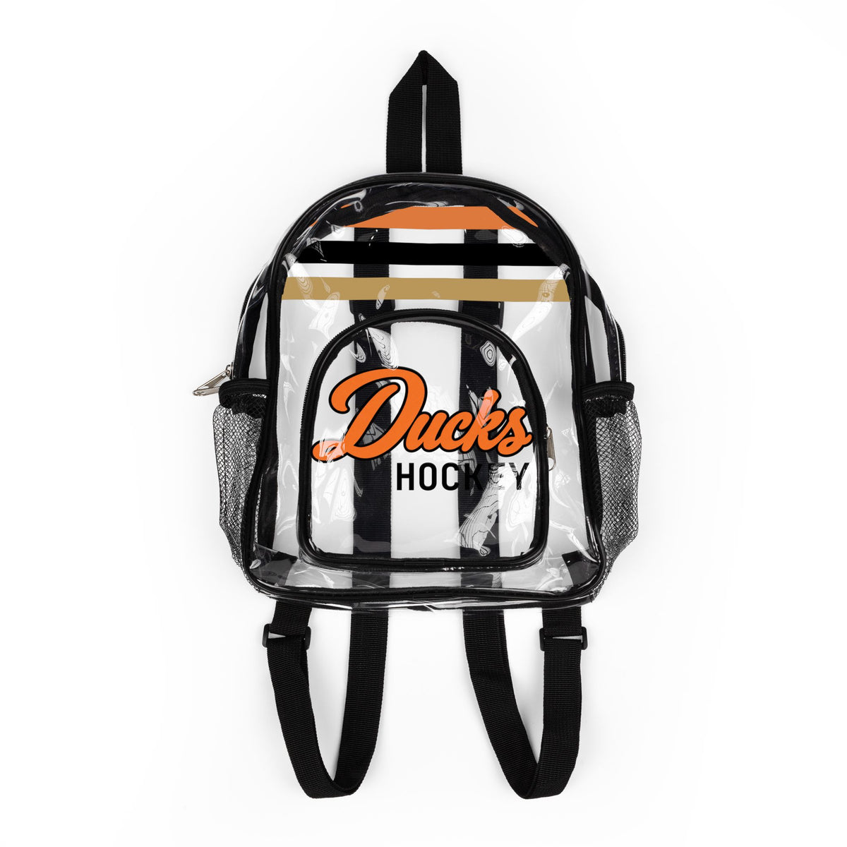 Ducks Clear Backpack, Stadium Bag, Hockey Arena Bag, Transparent Bag
