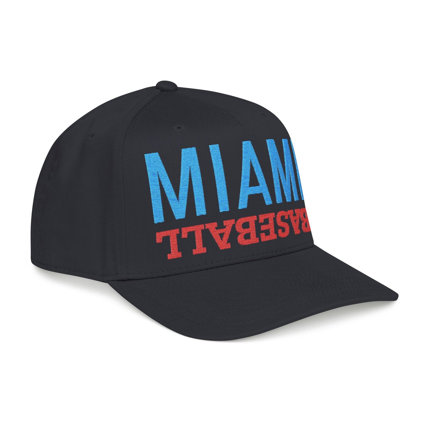 Embroidered Miami Baseball Hat, Mid Profile Baseball Cap, Sports Gifts