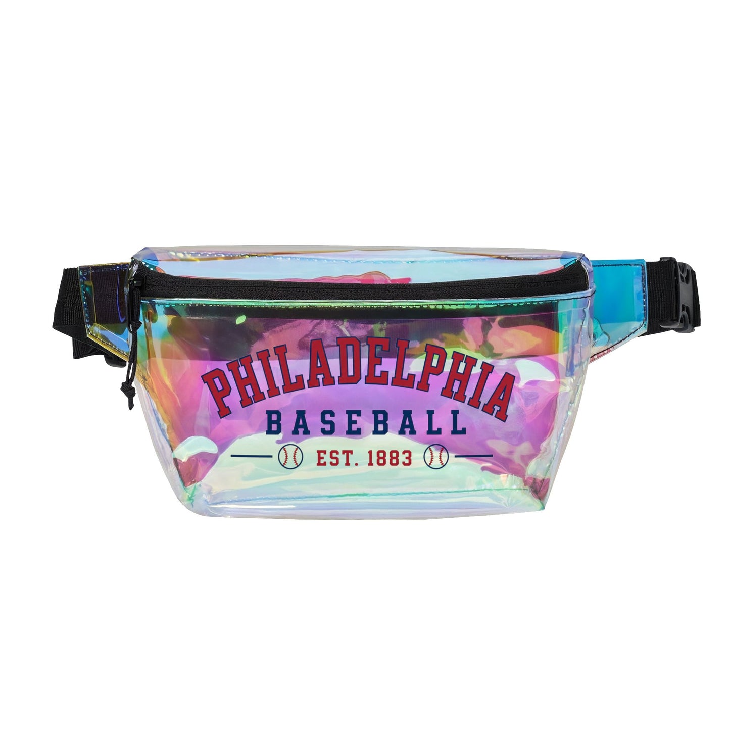 Philadelphia Clear Stadium Bag, Baseball Belt Bag, Transparent Fanny Pack