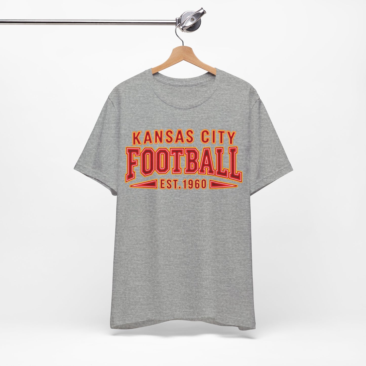 Kansas City Football T-Shirt, Retro Football Tee, Neon Football Shirt