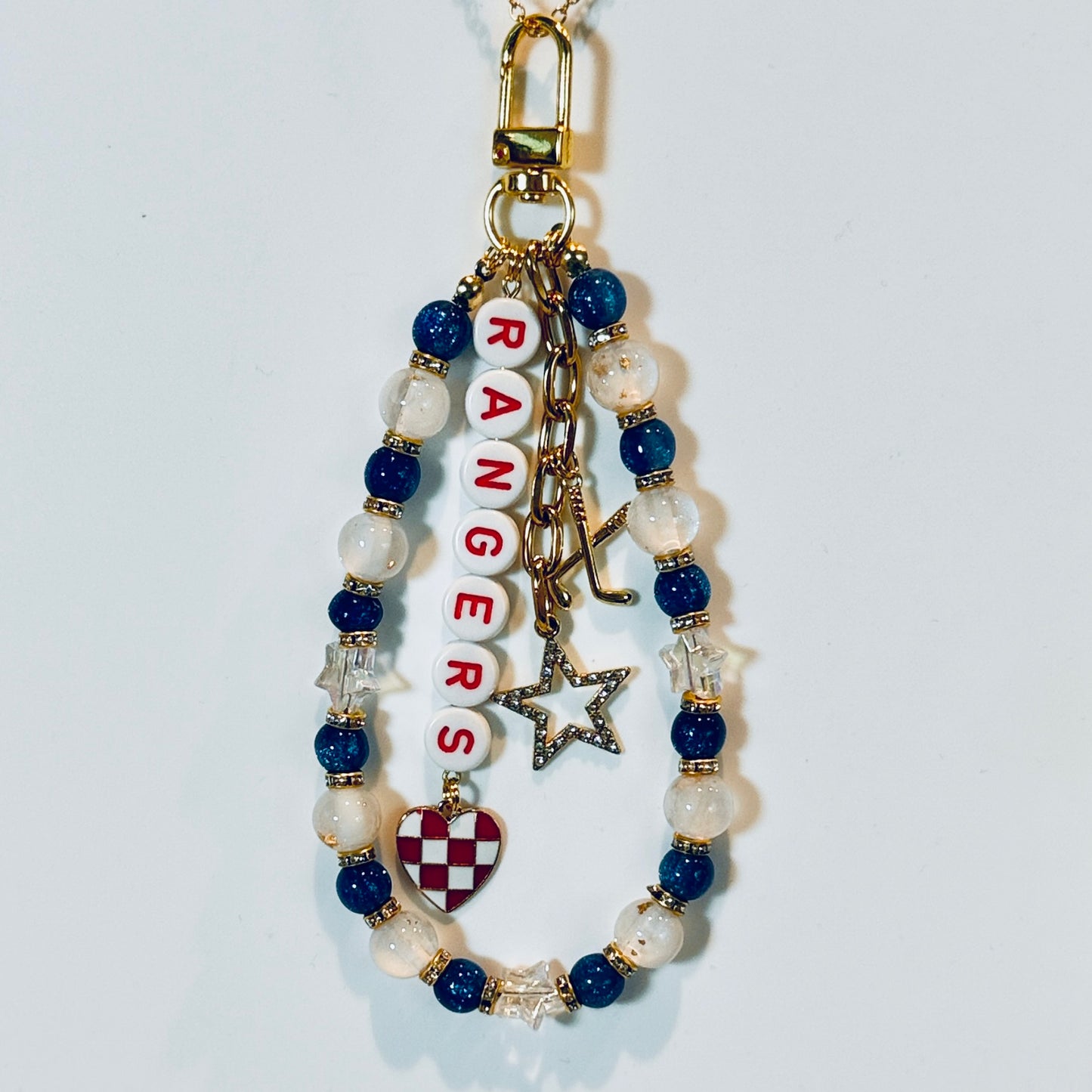 Hockey Team Bag Charm – Oilers, Stars, Hurricanes, Blues, Custom Sports Charms, Hockey Keychain