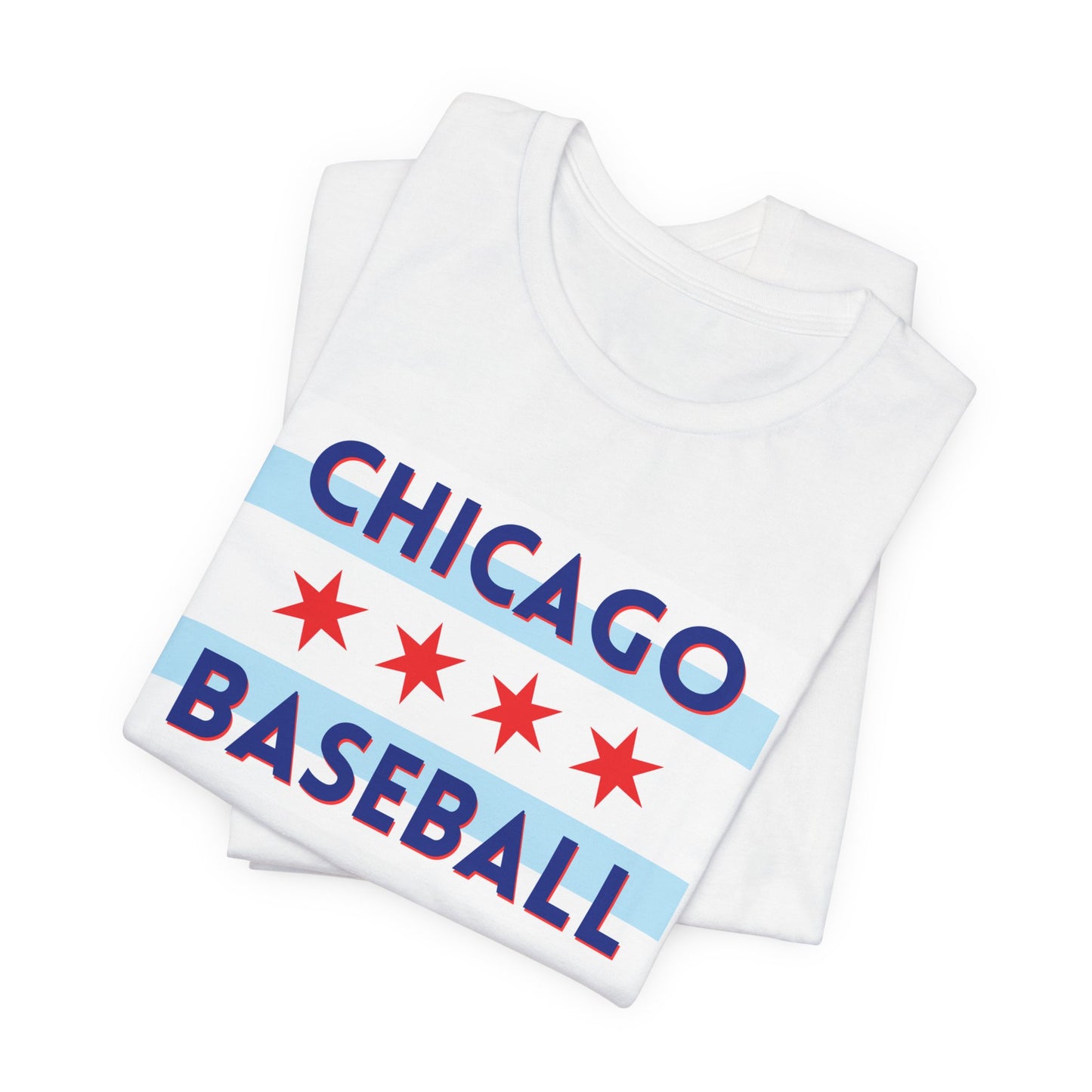 Chicago Baseball T-Shirt, Chicago Flag Tee