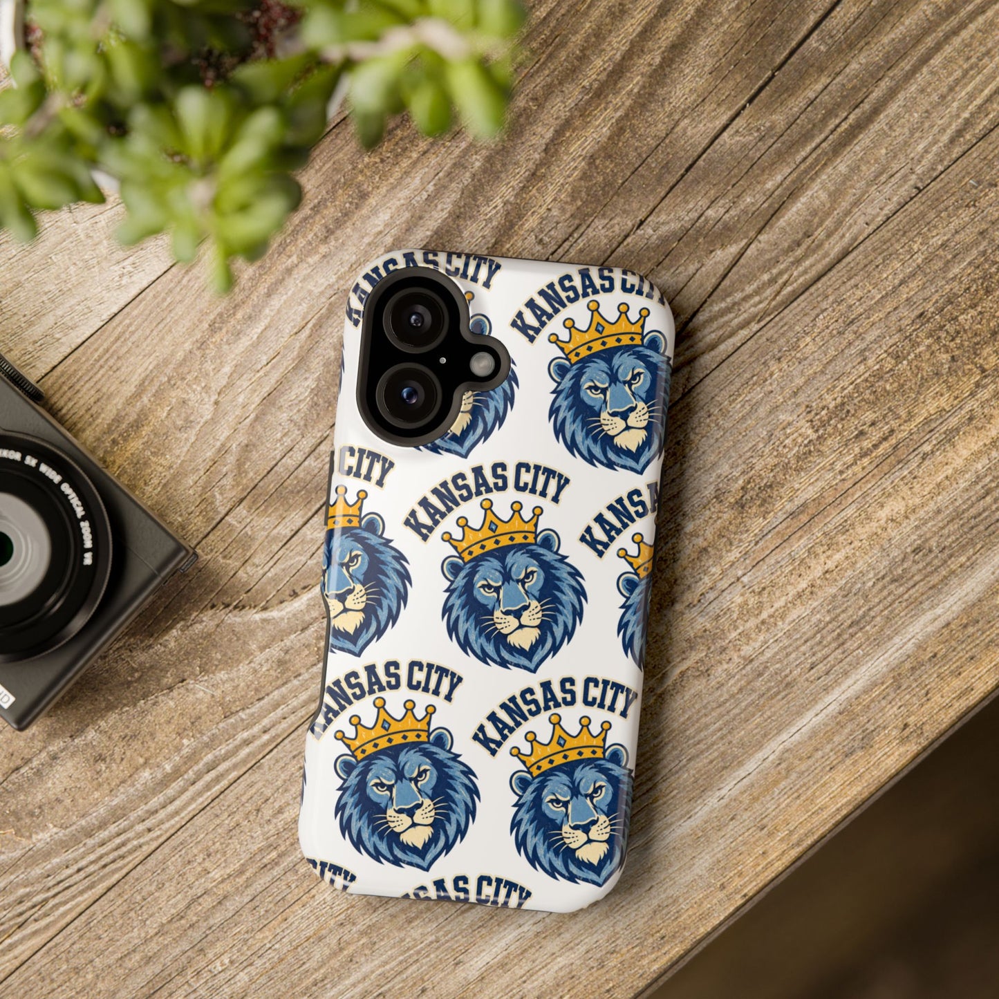 Lion Royals Pattern Phone Case, Magnetic Phone Case, Baseball Phone Case, Retro Phone Case
