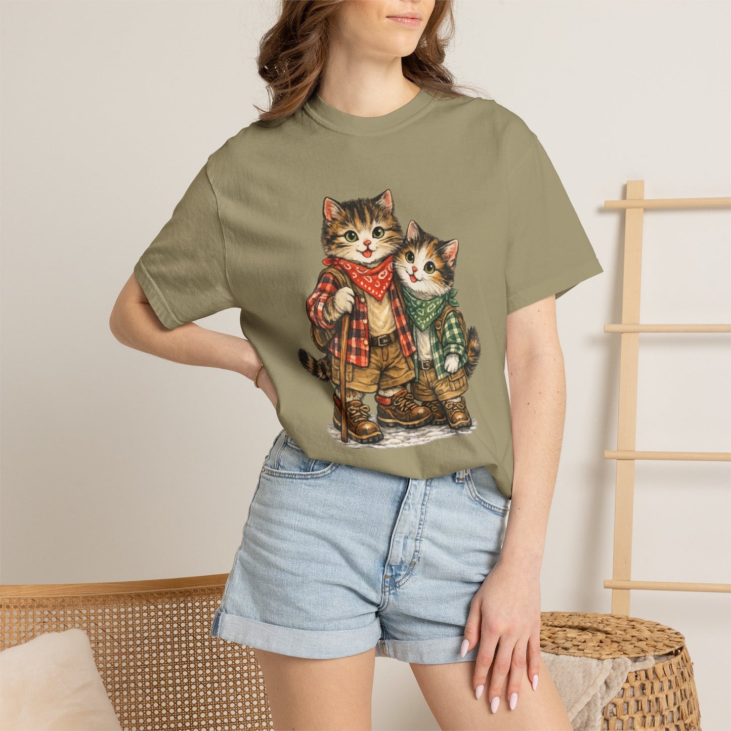 Camping Cats T-Shirt | Cute Cat Camping Design, Outdoorsy Feline Tee