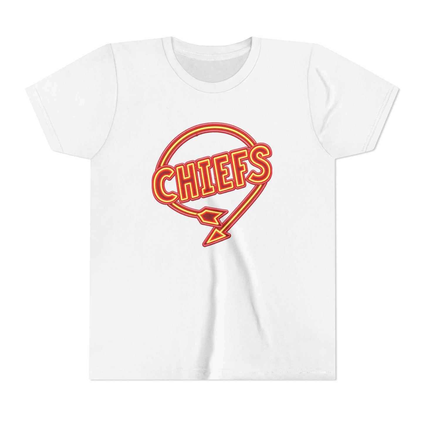 Youth Chiefs T-Shirt, Retro Kids Chiefs Shirt, Boys Chiefs Shirt, Pink Chiefs Shirt