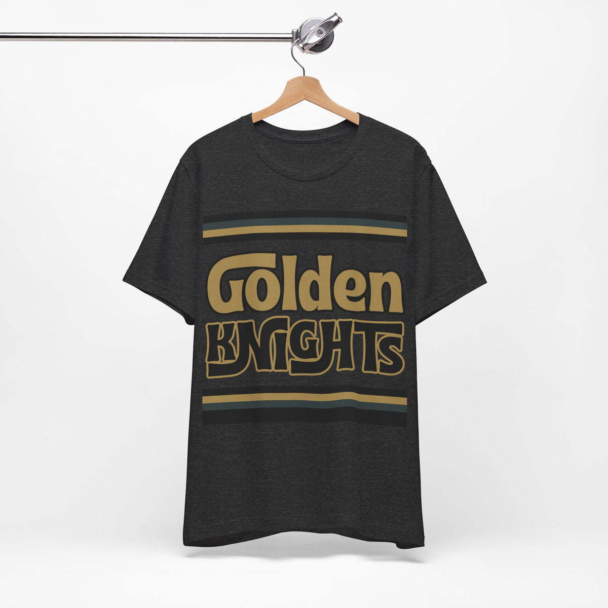 Retro Golden Knights Shirt, Vintage Striped Golden Knights Hockey T-Shirt