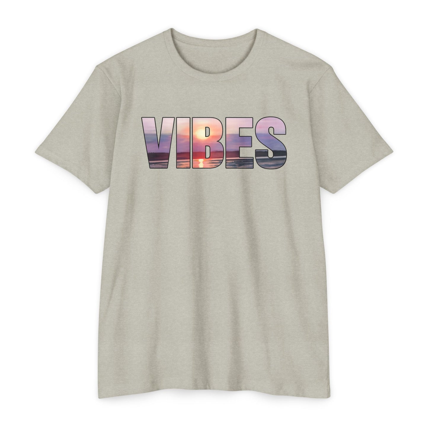 Sunset Vibes T-Shirt, Beach Graphic Tee, Typography Affirmation Shirt