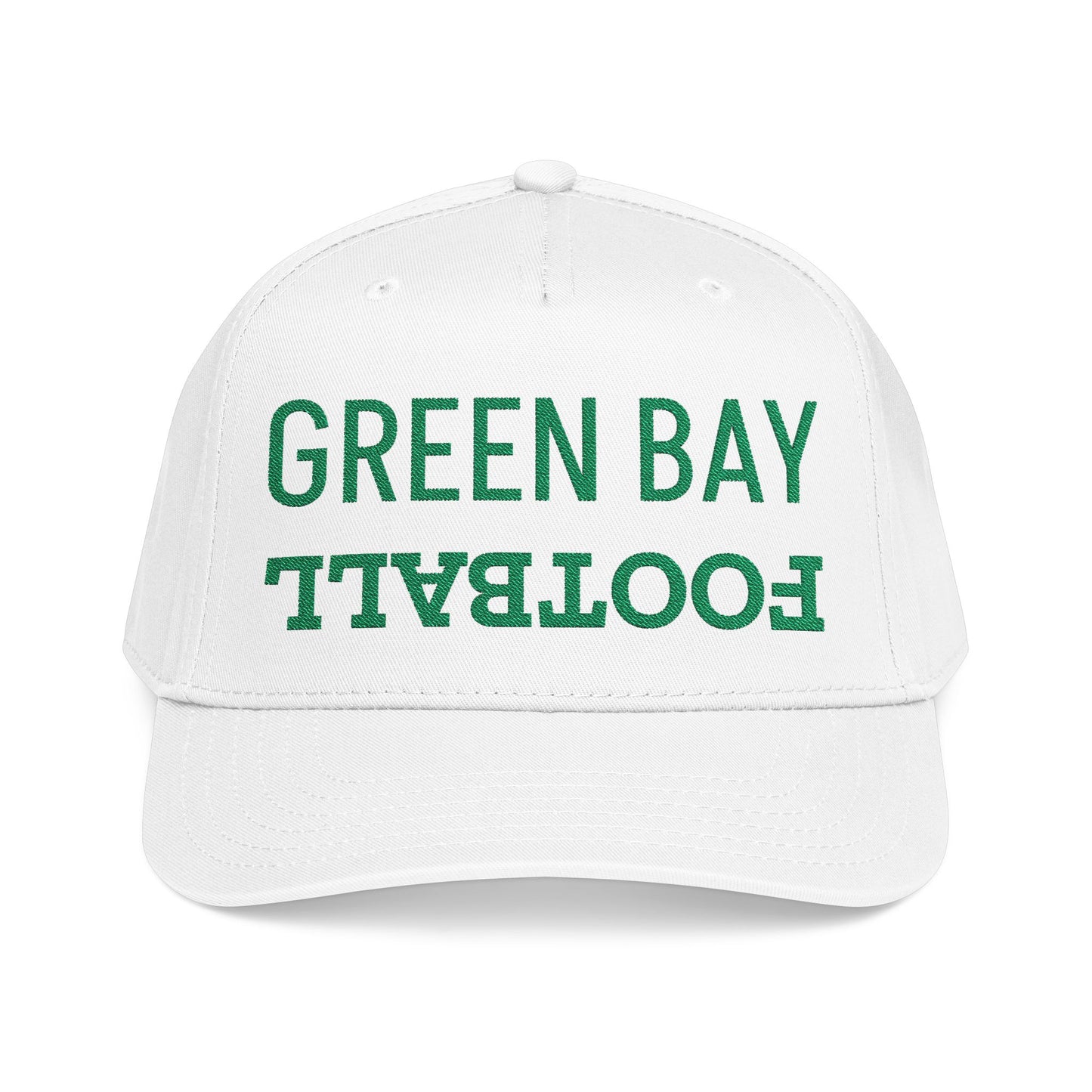 Embroidered Green Bay Football Hat, Mid Profile Baseball Cap, Sports Gifts