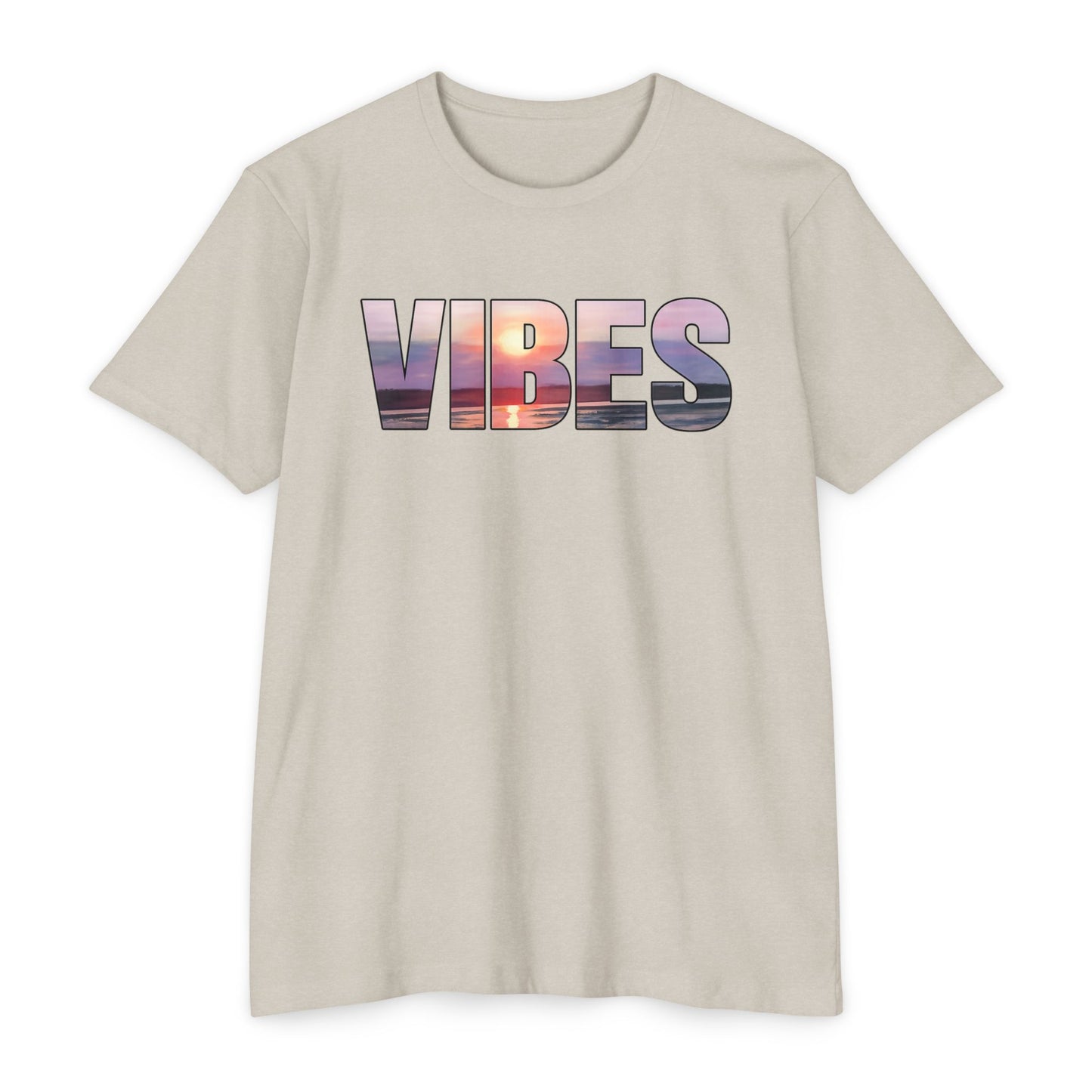 Sunset Vibes T-Shirt, Beach Graphic Tee, Typography Affirmation Shirt