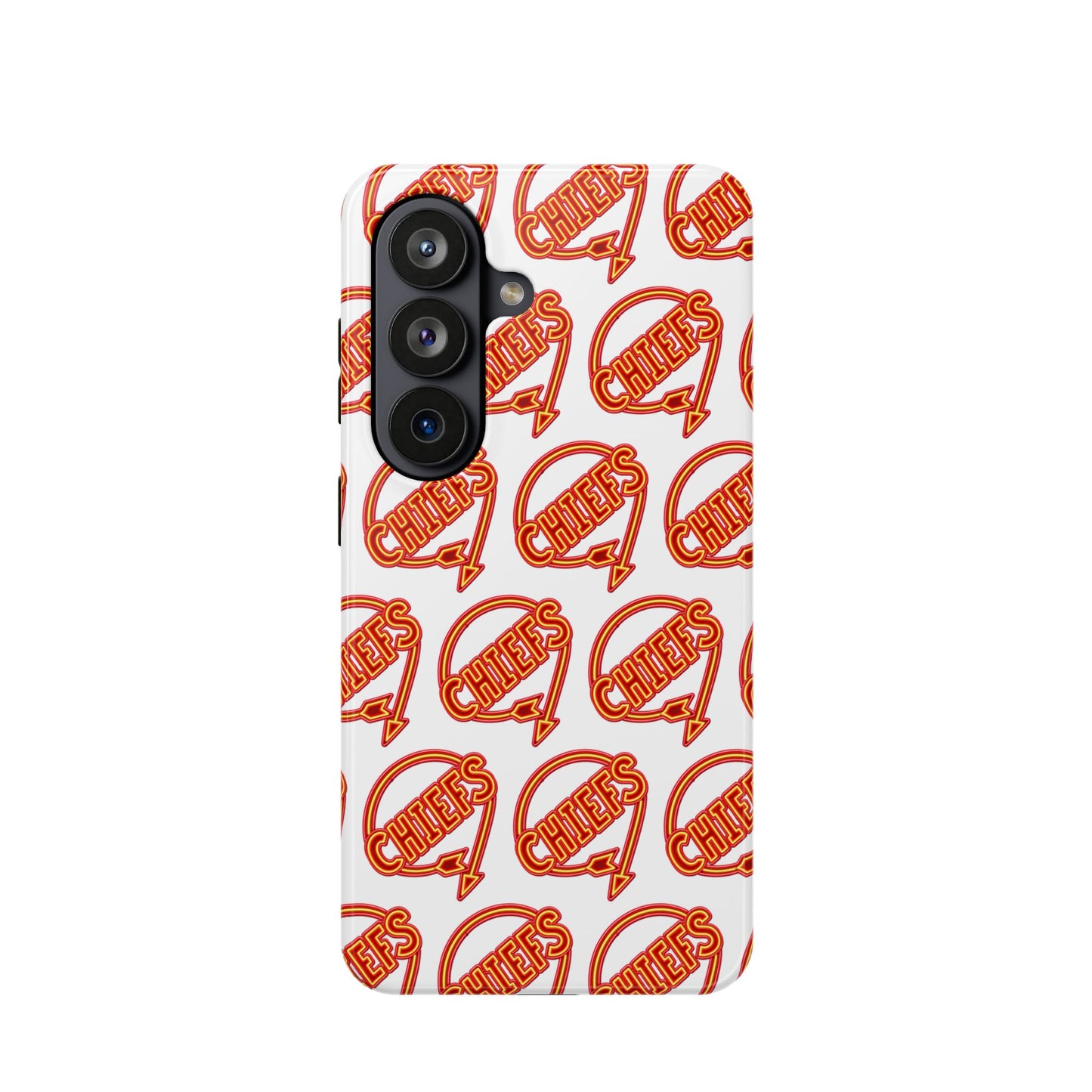 Chiefs Pattern Phone Case, Magnetic Phone Case, Retro Phone Case, Baseball Case for iPhone or Samsung, Chiefs Football Gifts
