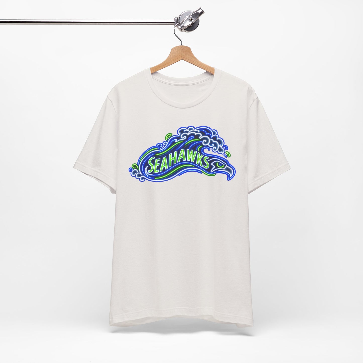 Seahawks Neon Sign T-Shirt, Retro Seahawks Graphic Tee, Football Shirt