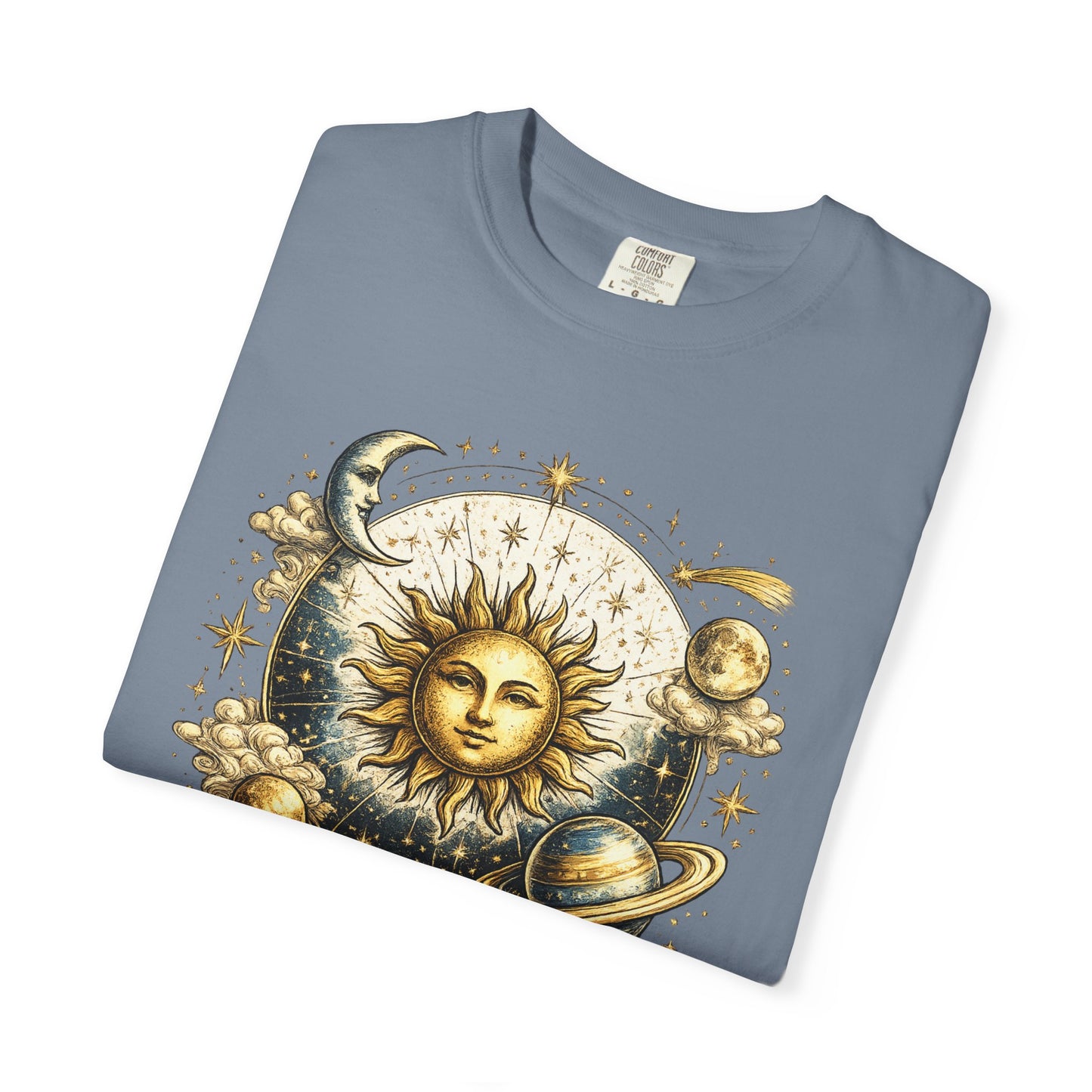 Celestial Sun and Moon Graphic Tee: Astrology Planet Shirt, Universe Shirt, Solar System Tee