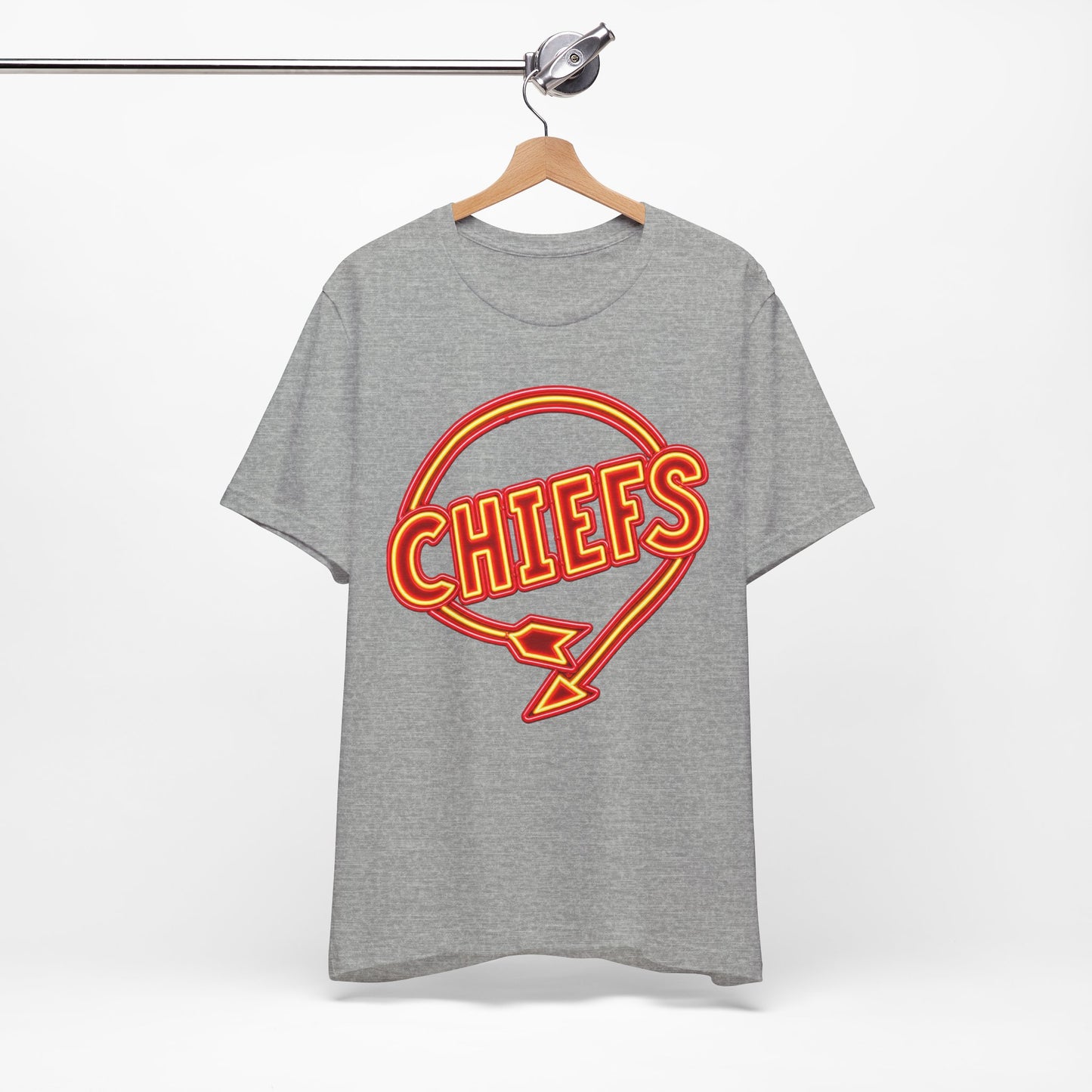 Chiefs Neon Shirt, Arrow Logo T-Shirt, Retro Football Tee