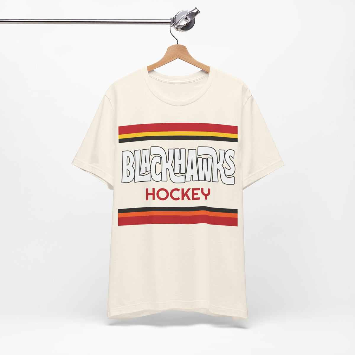 Retro Blackhawks Shirt, Vintage Striped Blackhawks T-Shirt