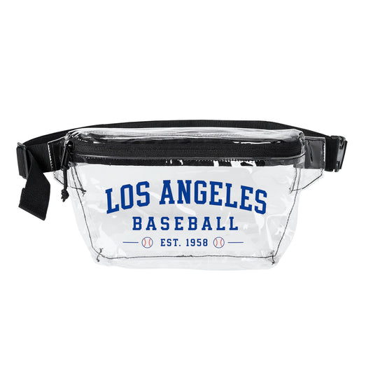 Los Angeles Clear Stadium Bag, Baseball Belt Bag, Transparent Fanny Pack