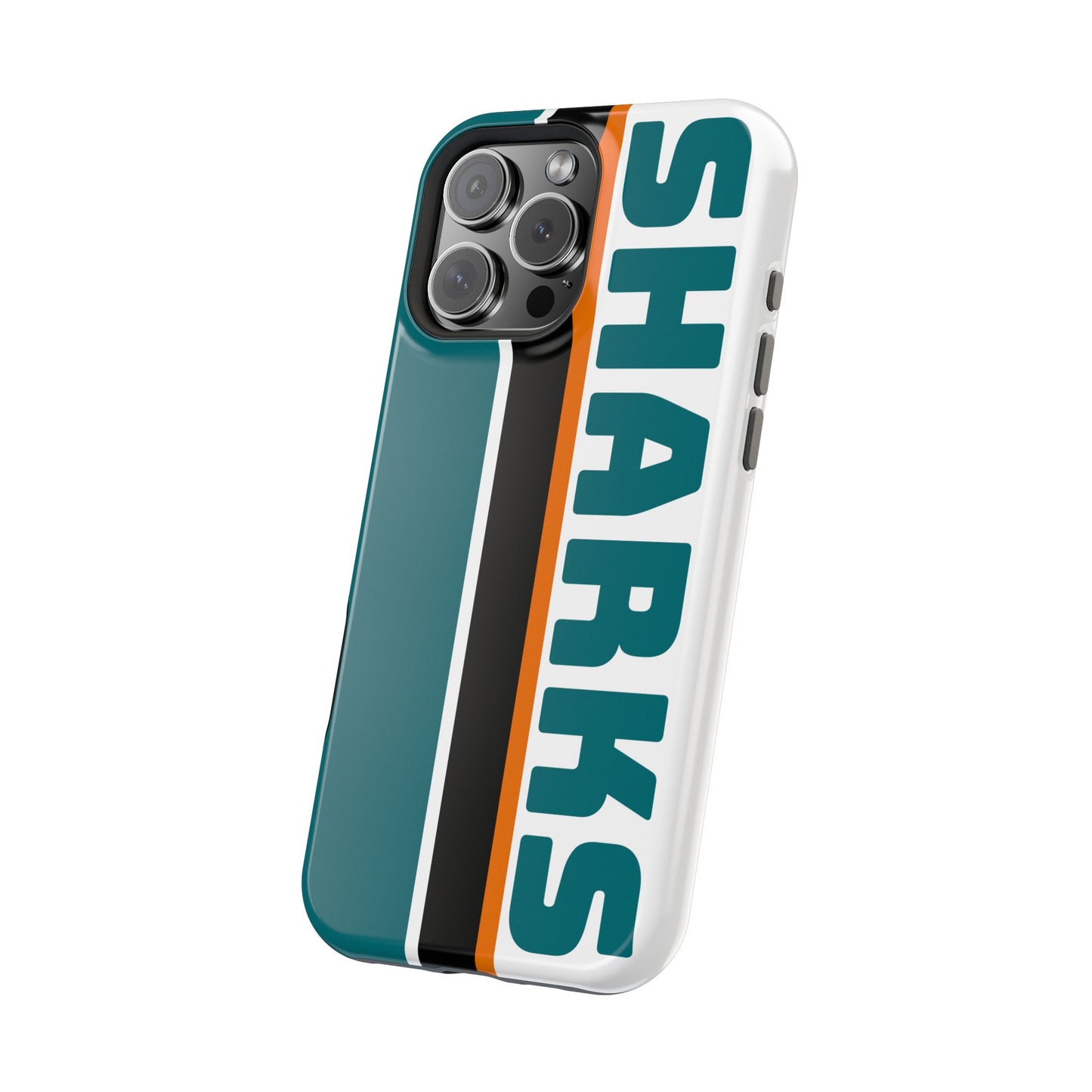 Sharks Phone Case, Magnetic Phone Case, Retro Phone Case, Hockey iPhone or Samsung Case