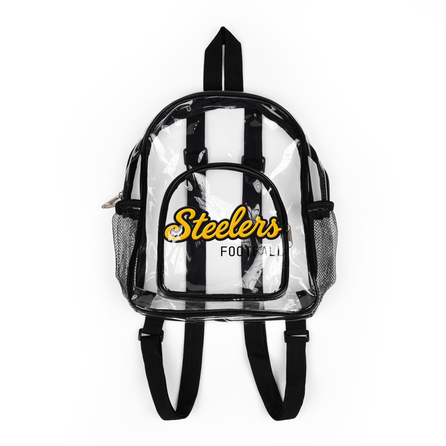 Steelers Clear Backpack, Football Stadium Bag, Transparent Bag